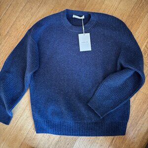Everlane Cocoon Crew in Wool Cashmere (Indigo, Medium)